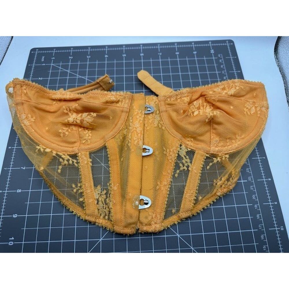 Urban Outfitters Out from Under Corset / Gold Orange w/ Silver Hardware / Small